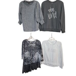 Women's Medium 8 10 Tops Shirts Blouses Sweaters Wholesale Bulk Lot of 4 M